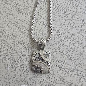 Effy Silver Intricate Pendant Necklace